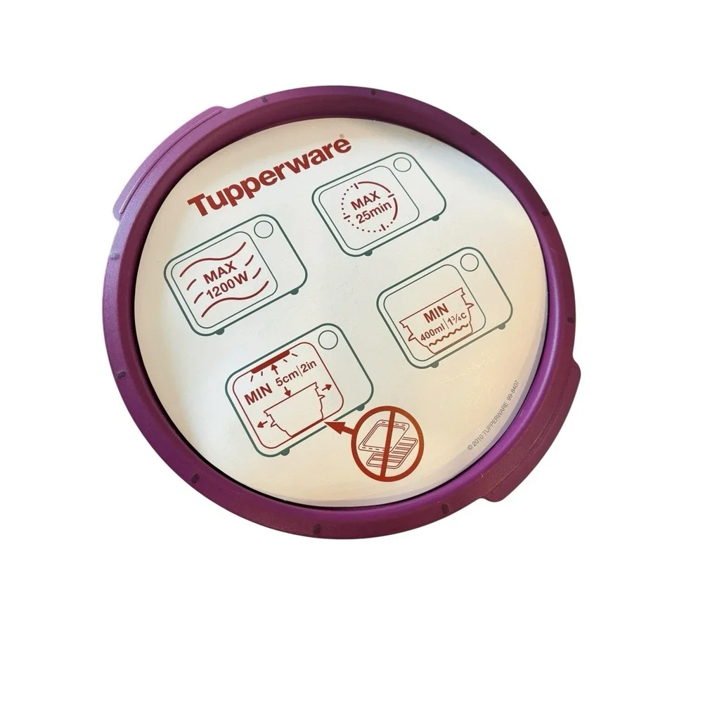 TUPPERWARE Microwave SMART STEAMER Purple Amethyst 99-8407 Bowl 4-Pc Set